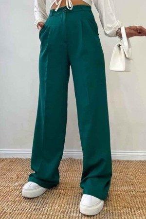 202746 TOPTAN ZÜMRÜT YEŞİL PANTOLON