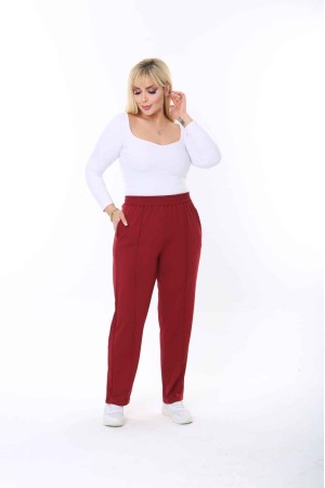 202769 TOPTAN BORDO PANTOLON