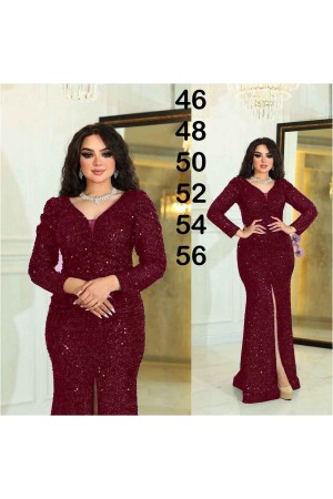 202782 TOPTAN BORDO ABİYE