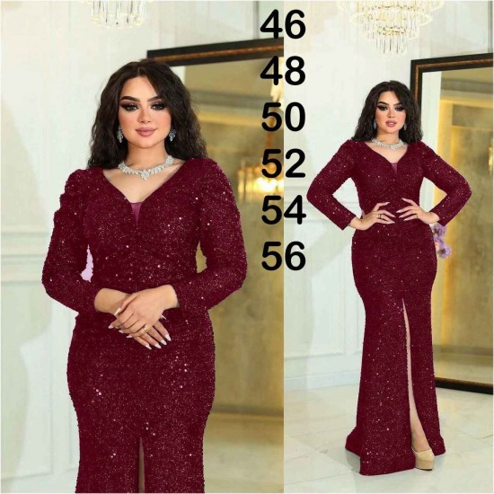 202782 TOPTAN BORDO ABİYE