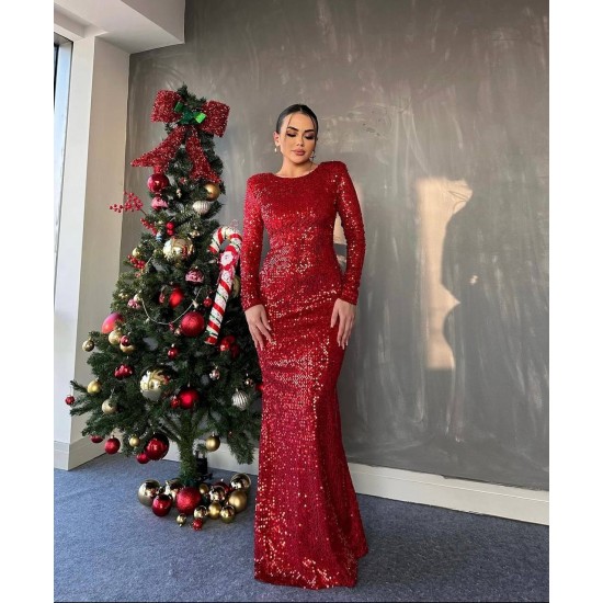 203113 red Evening dress