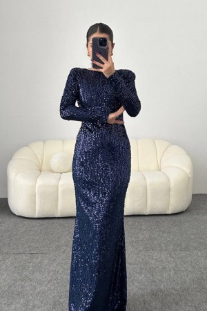 203115 Navy blue Evening dress