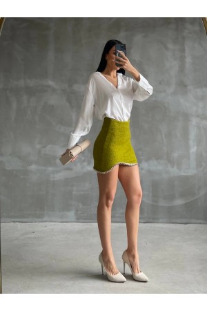 203124 TOPTAN FISTIK YEŞİLİ ETEK