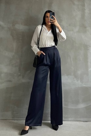 203139 Navy blue TROUSERS