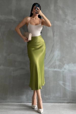 203186 TOPTAN YEŞİL ETEK