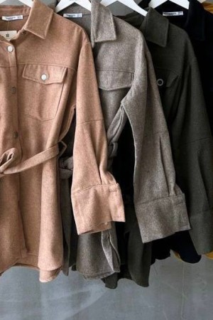 203203 TOPTAN HAKİ GÖMLEK