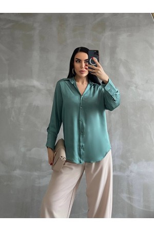 203208 TOPTAN SU YEŞİL GÖMLEK