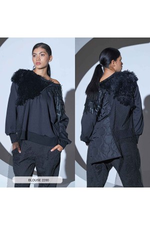 203253 TOPTAN SİYAH BLUZ