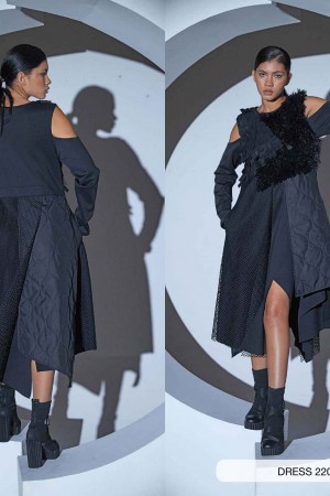 203258 TOPTAN SİYAH ELBİSE