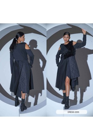 203258 TOPTAN SİYAH ELBİSE