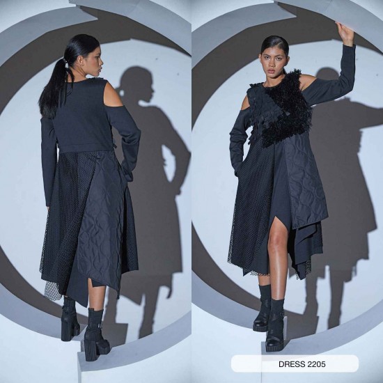 203258 TOPTAN SİYAH ELBİSE