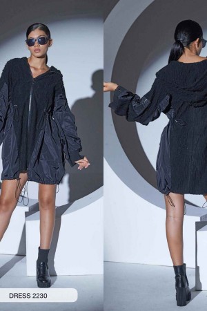 203264 TOPTAN SİYAH ELBİSE