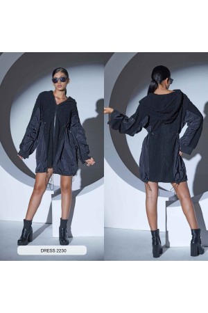 203264 TOPTAN SİYAH ELBİSE