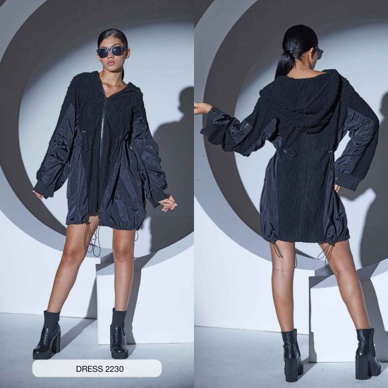 203264 TOPTAN SİYAH ELBİSE