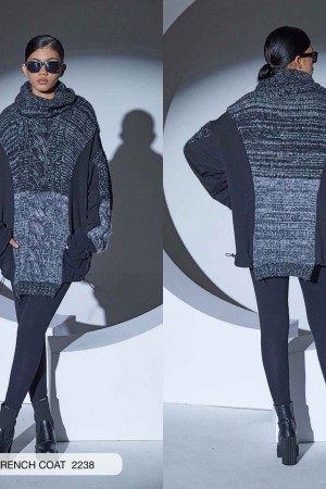 203269 TOPTAN SİYAH TRENÇKOT