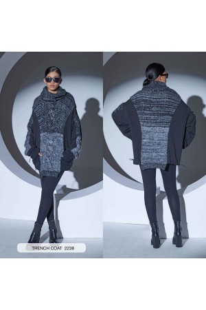 203269 TOPTAN SİYAH TRENÇKOT