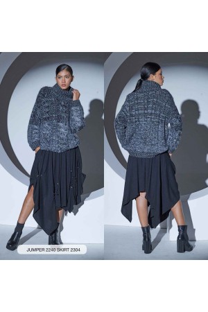 203272 TOPTAN SİYAH KAZAK