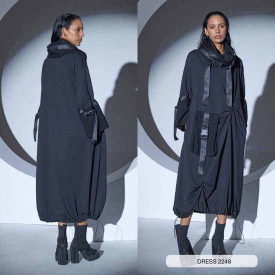 203274 TOPTAN SİYAH ELBİSE