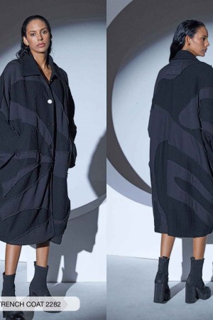 203278 TOPTAN SİYAH TRENÇKOT