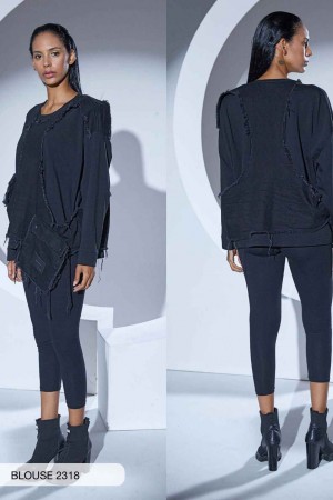 203293 TOPTAN SİYAH BLUZ