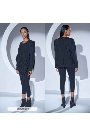 203293 TOPTAN SİYAH BLUZ