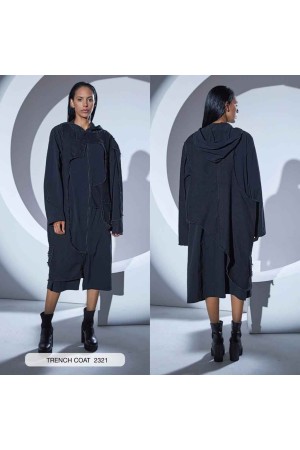 203298 TOPTAN SİYAH TRENÇKOT