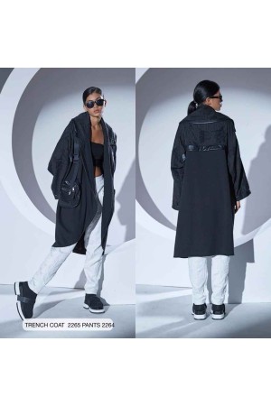 203301 TOPTAN SİYAH TRENÇKOT