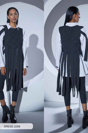 203304 TOPTAN SİYAH ELBİSE