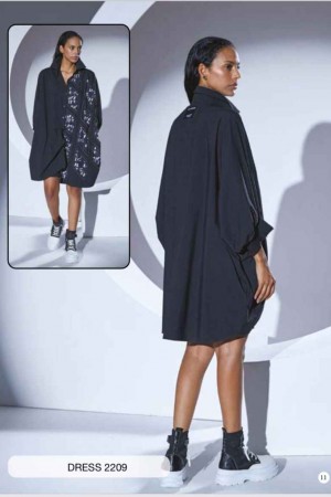 203307 TOPTAN SİYAH ELBİSE