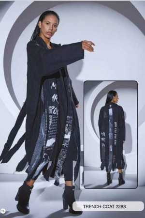 203311 TOPTAN SİYAH TRENÇKOT