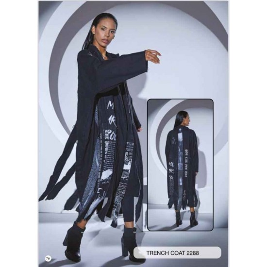 203311 TOPTAN SİYAH TRENÇKOT