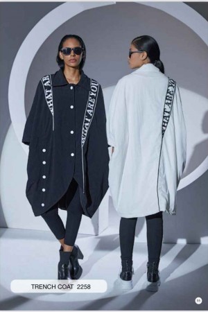 203324 TOPTAN SİYAH TRENÇKOT