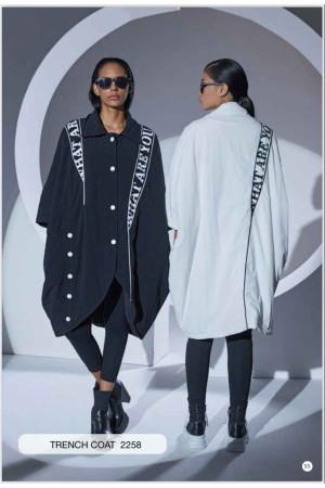 203325 TOPTAN SİYAH TRENÇKOT