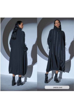 203340 TOPTAN SİYAH ELBİSE