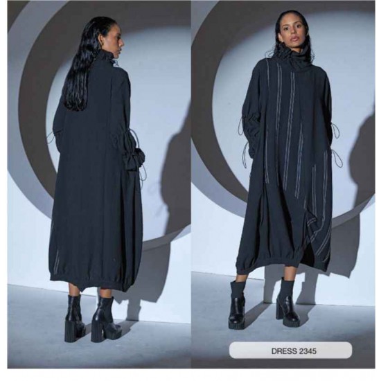 203340 TOPTAN SİYAH ELBİSE