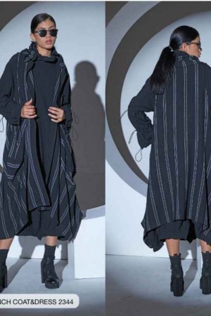 203341 TOPTAN SİYAH TRENÇKOT