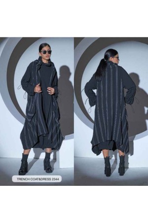 203341 TOPTAN SİYAH TRENÇKOT