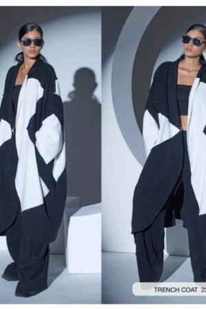 203343 TOPTAN SİYAH TRENÇKOT