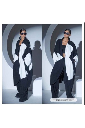 203343 TOPTAN SİYAH TRENÇKOT