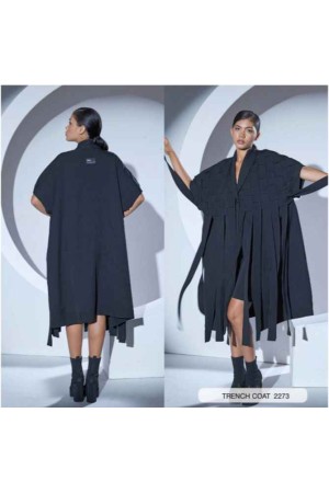 203345 TOPTAN SİYAH TRENÇKOT