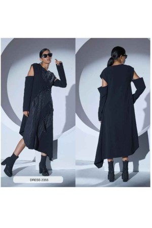 203346 TOPTAN SİYAH ELBİSE
