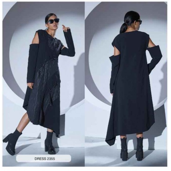 203346 TOPTAN SİYAH ELBİSE