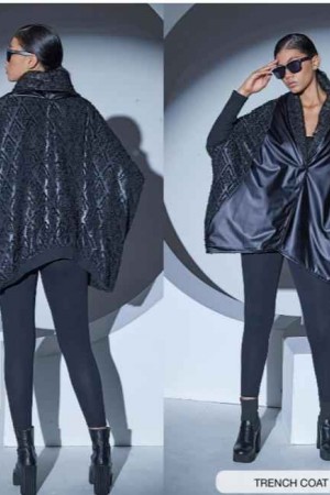 203350 TOPTAN SİYAH TRENÇKOT