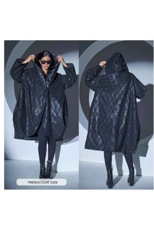 203351 TOPTAN SİYAH TRENÇKOT