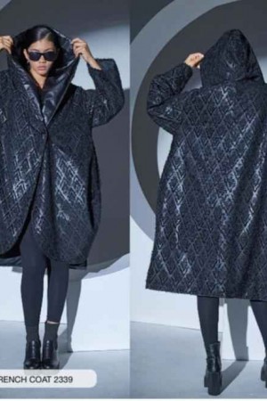 203381 TOPTAN SİYAH TRENÇKOT