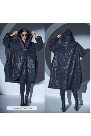 203381 TOPTAN SİYAH TRENÇKOT