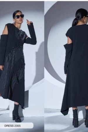 203383 TOPTAN SİYAH ELBİSE