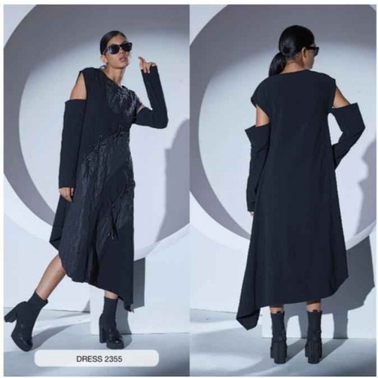 203383 TOPTAN SİYAH ELBİSE