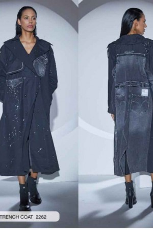 203398 TOPTAN SİYAH TRENÇKOT