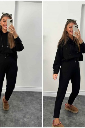 203409 TOPTAN SİYAH EŞOFMAN TAKIM